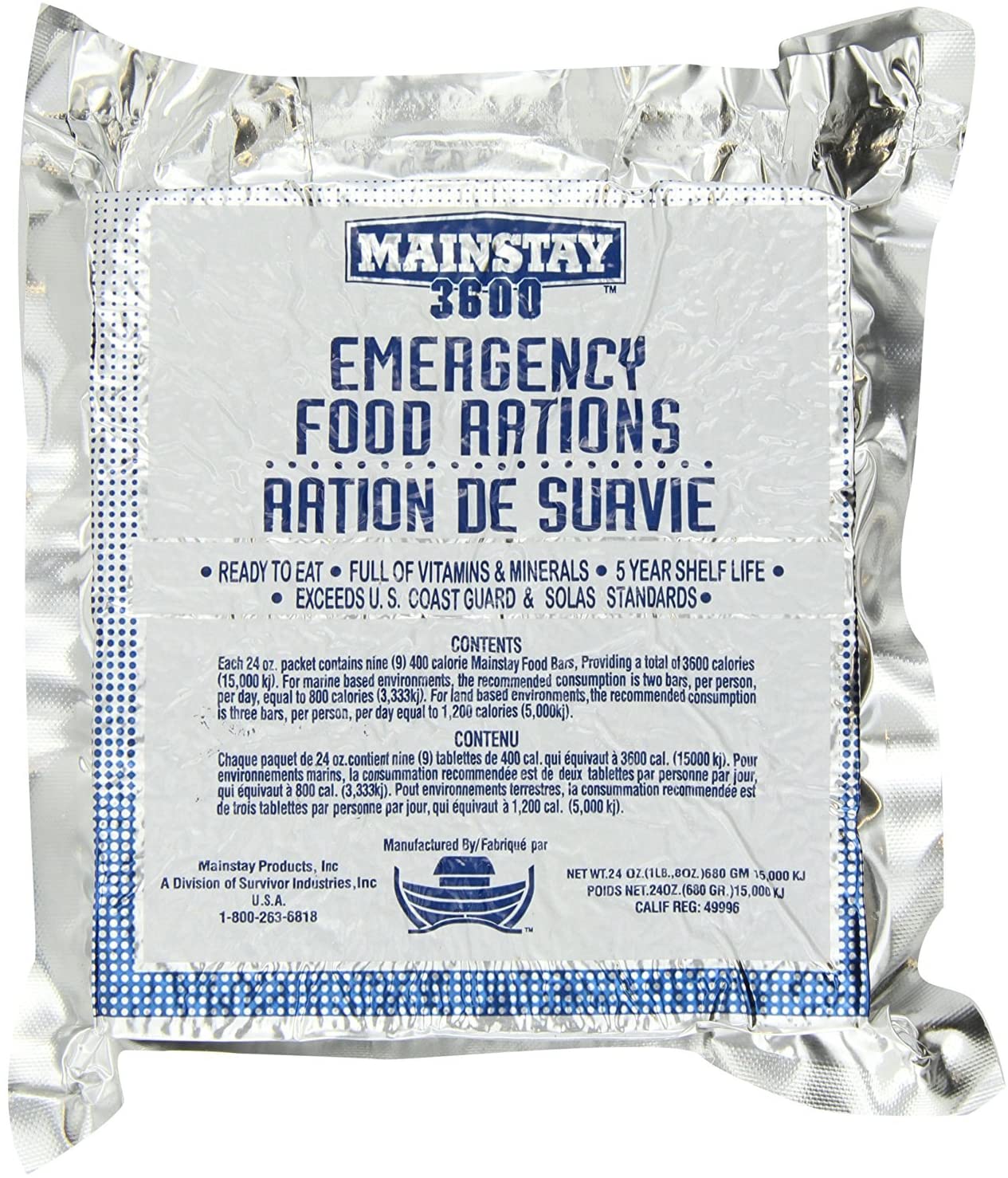 Mainstay 3600 Emergency Food Ration Review